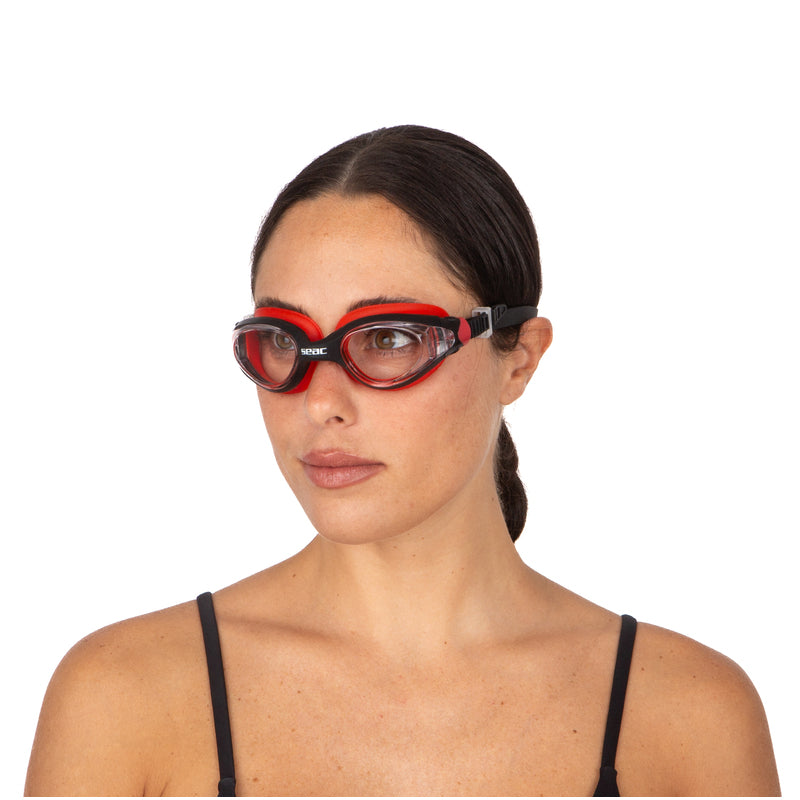SEAC Ritmo Swimming Goggles - Wide-Vision Panoramic Lenses : SEAC Ritmo - แว่นว่ายน้ำเลนส์กว้างพิเศษ มุมมองแบบพาโนรามา ดีไซน์อิตาลีSEAC Ritmo Goggles