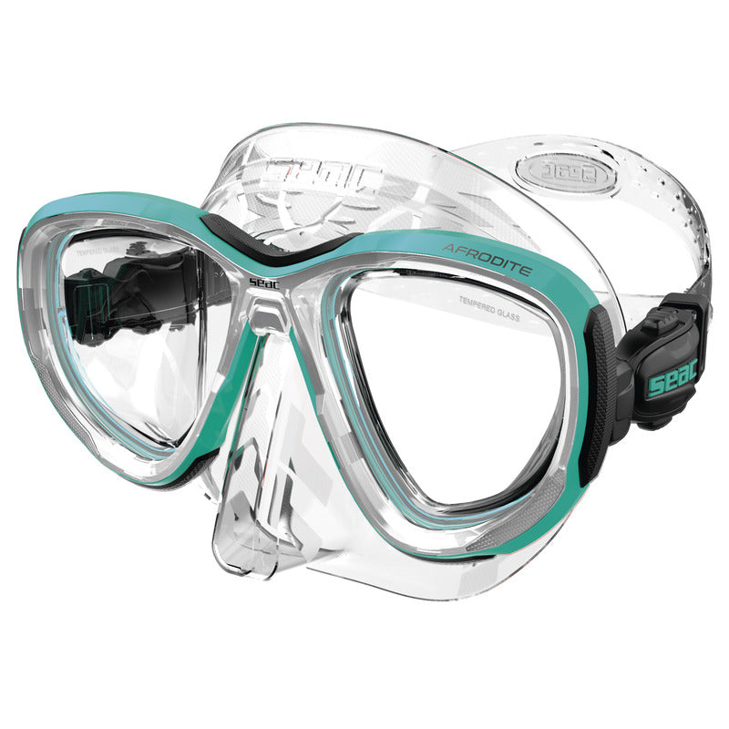 SEAC Afrodite Diving Mask - Low Volume with 3D Integrated Buckles : SEAC Afrodite หน้ากากดำน้ำปริมาตรต่ำ - ดีไซน์ Low Volume เคลียร์น้ำง่าย สวมใส่สบายเป็นพิเศษ