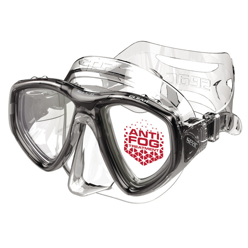 SEAC Clear Anti-Fog Diving Mask - Plasma Treated Tempered Glass