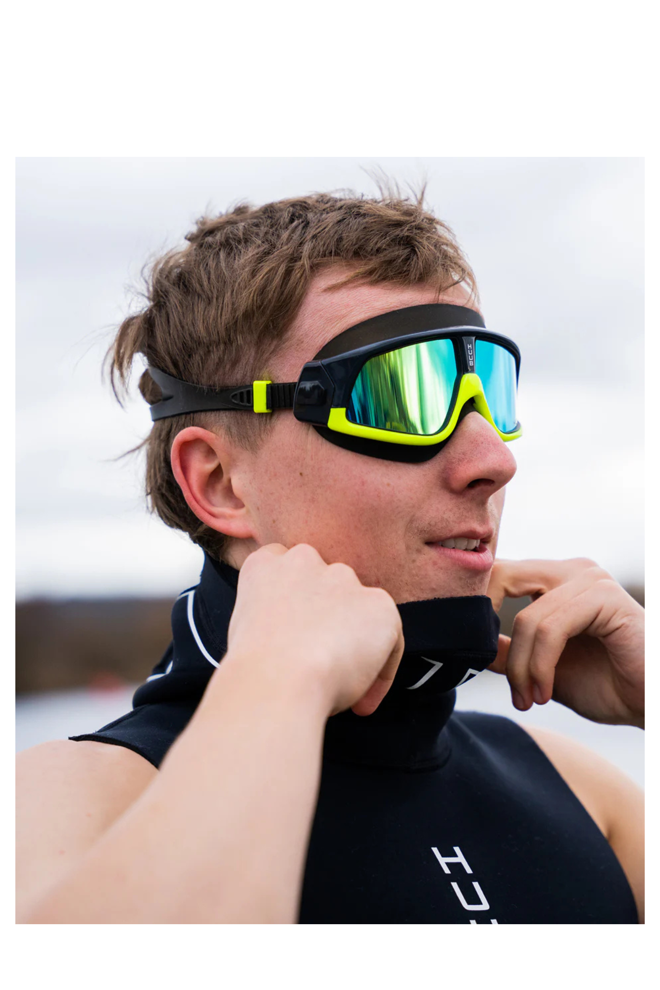 HUUB Ryft Open Water Swim Mask – Polarised Gold Lens for Ultimate Clarity