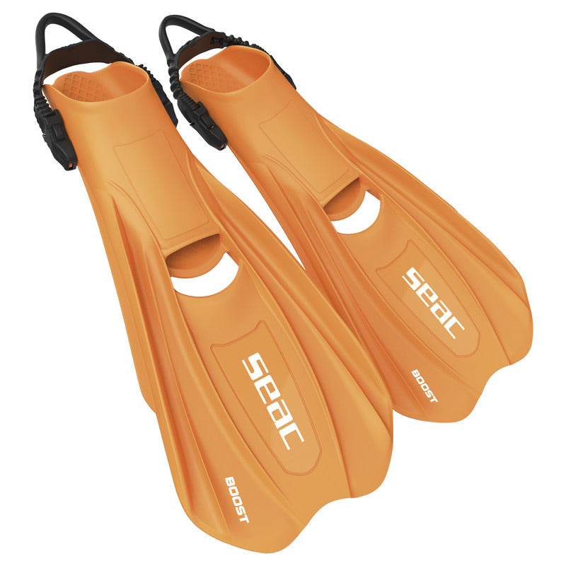 SEAC Boost Adjustable Sling Strap Fins - Barefoot Comfort & Travel Ready