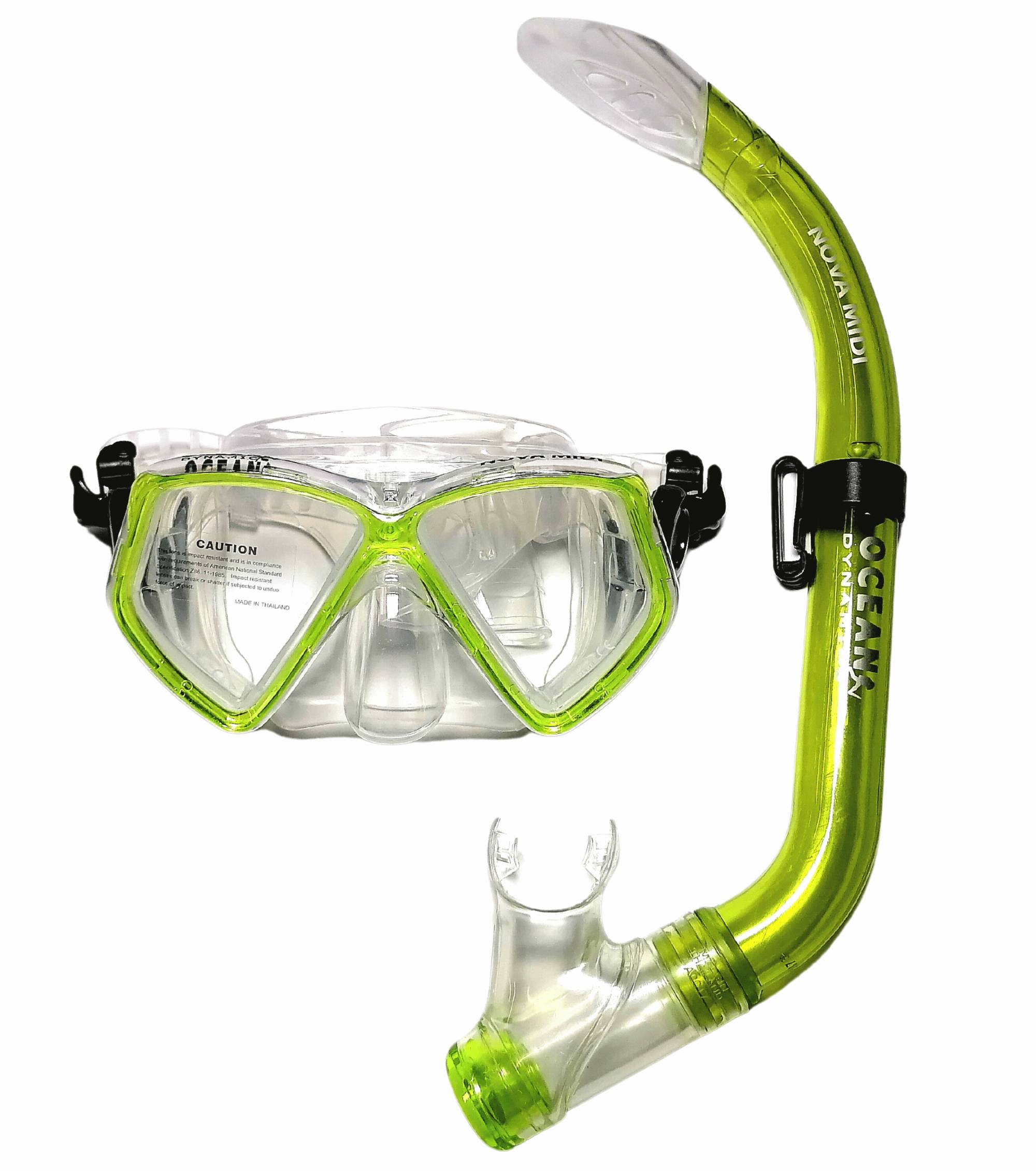 Ocean Dynamics Nova Midi Snorkel Set GRN - oceanstorethailand