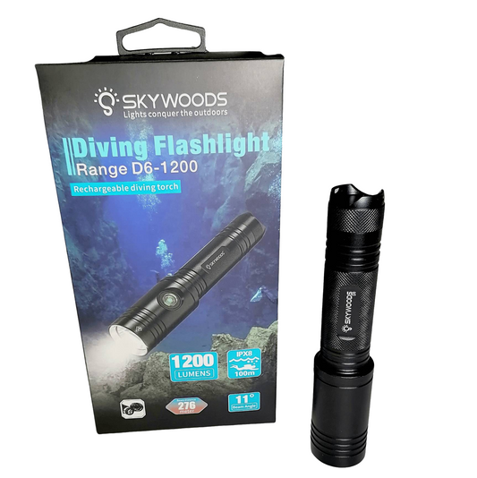 Skywoods D6 1200 Lumens Dive Torch - oceanstorethailand